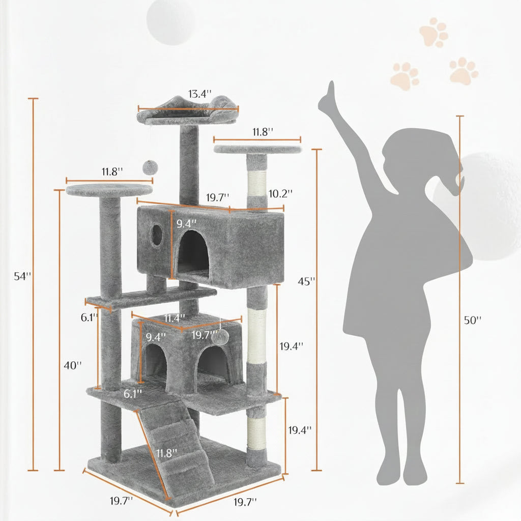 Torre per gatti di lusso  – parco giochi multilivello per gattini